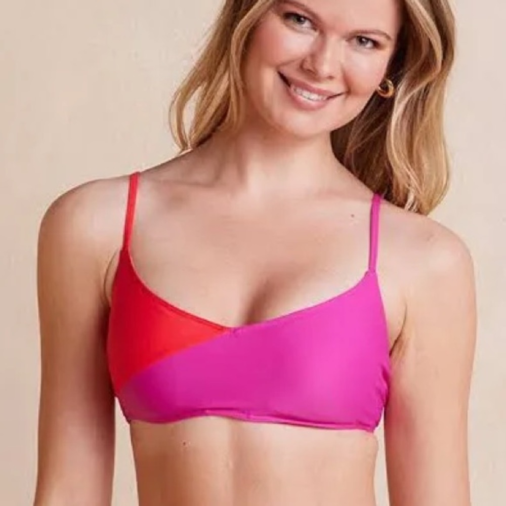 NWT Summersalt Vibrant Pink Bikini top orange and pink